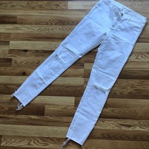 Zara Trafaluc Denim Makers White Jeans